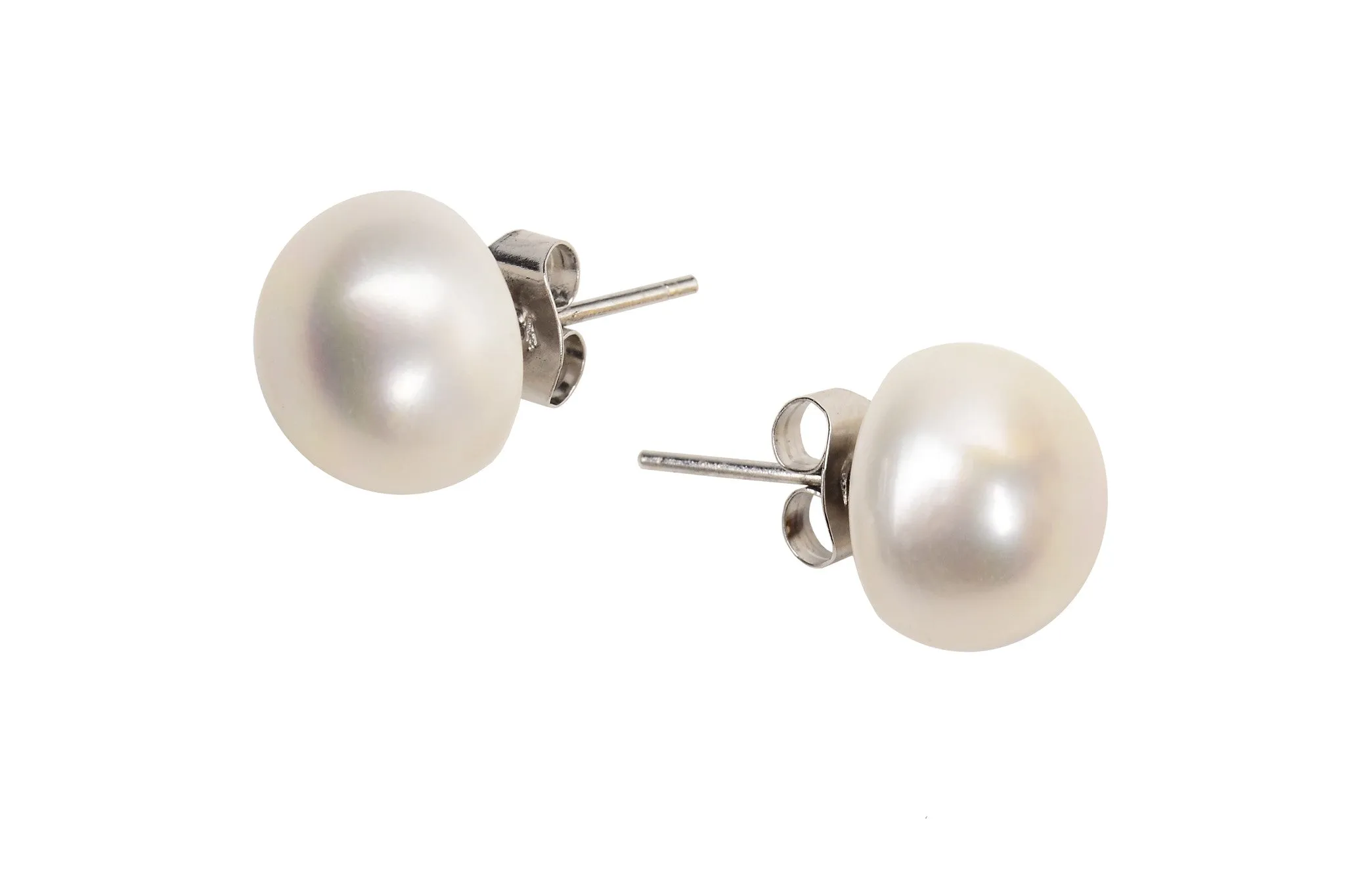 Large Freshwater Stud Earrings