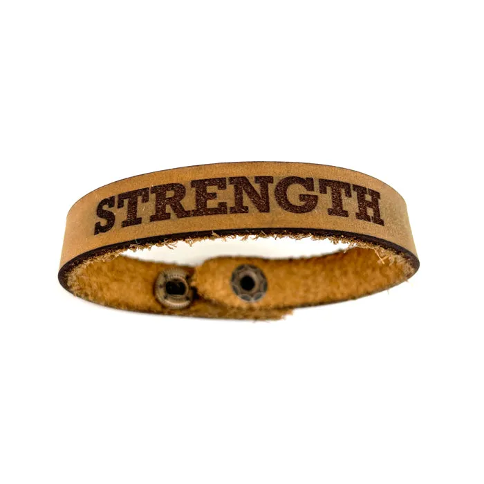 Leather Strength Bracelet Small