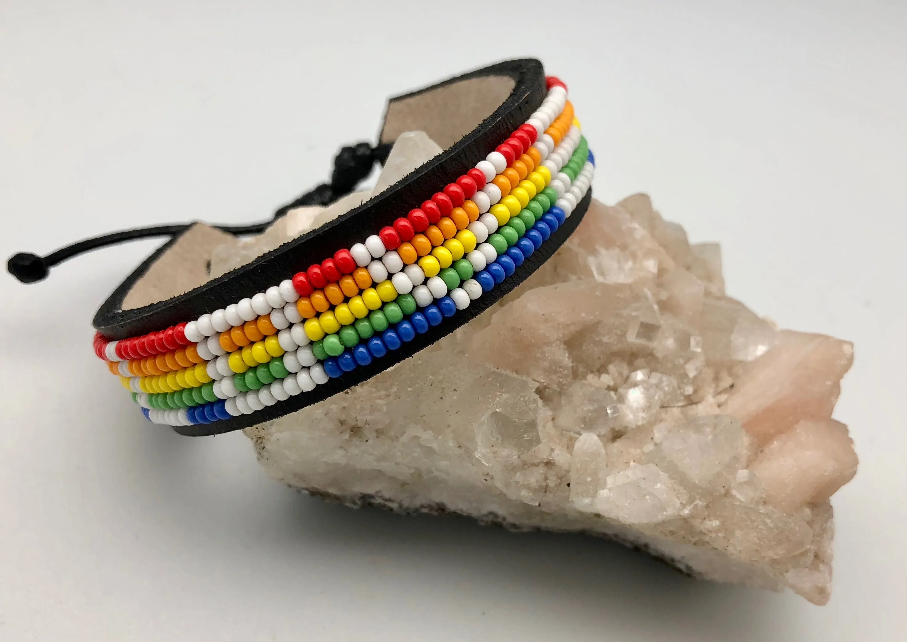 Love Is Project Adjustable Rainbow Pride Bead Love Bracelet