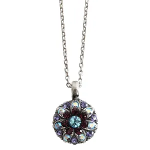 Mariana "Purple Aqua" Guardian Angel Silver Plated Pendant Crystal Necklace, 5212 153