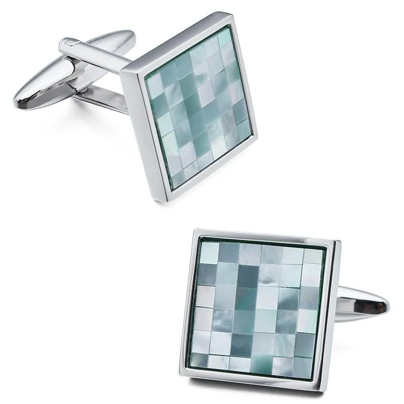 MOSAIC SHELL CUFFLINKS