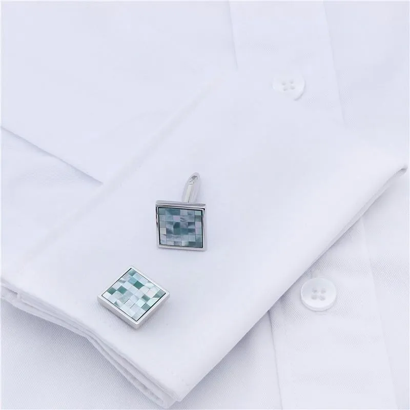 MOSAIC SHELL CUFFLINKS