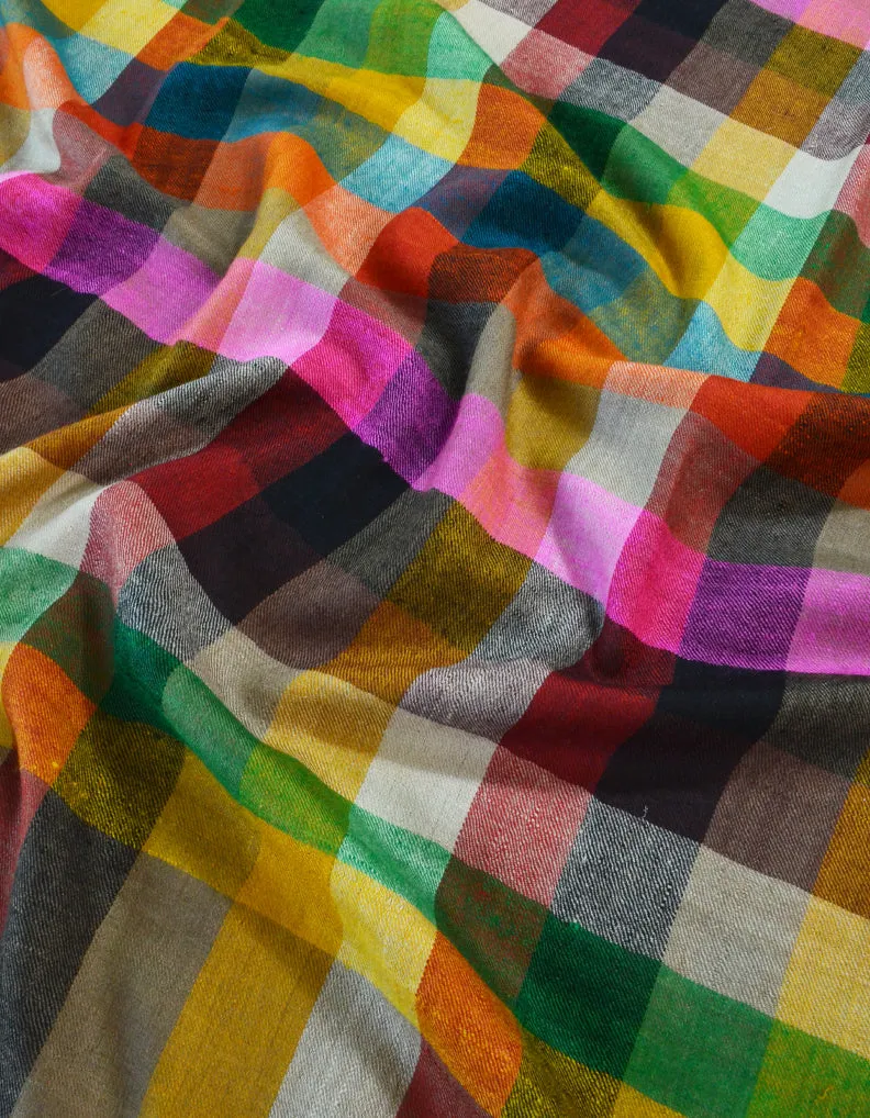 Multicoloured Striped Pashmina Shawl 5550