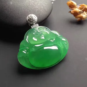 Natural Jade Pendant Jadeite Buddha Pendant PT192