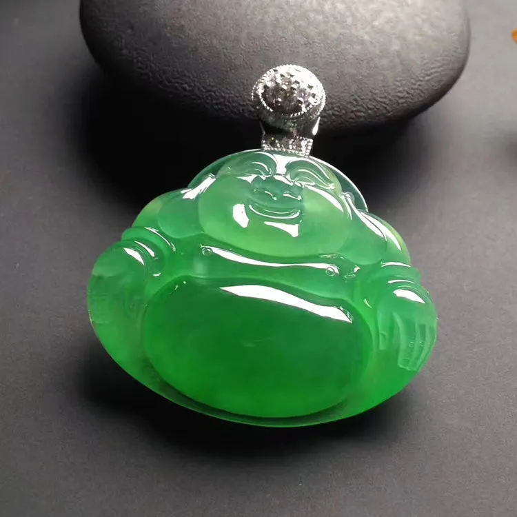 Natural Jade Pendant Jadeite Buddha Pendant PT192