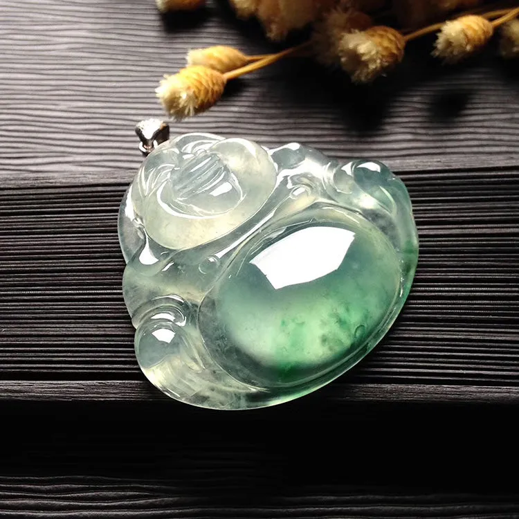 Natural Jade Pendant Jadeite Buddha Pendant PT362