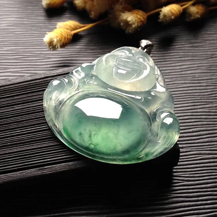 Natural Jade Pendant Jadeite Buddha Pendant PT362