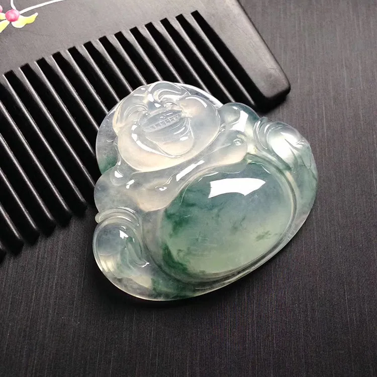 Natural Jade Pendant Jadeite Buddha Pendant PT400