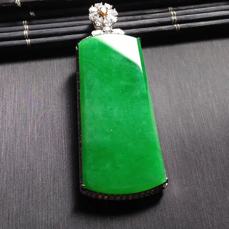 Natural Jade Pendant Jadeite Gold Pendant PT200