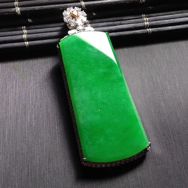 Natural Jade Pendant Jadeite Gold Pendant PT200