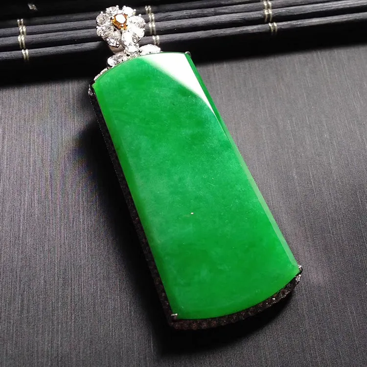 Natural Jade Pendant Jadeite Gold Pendant PT200