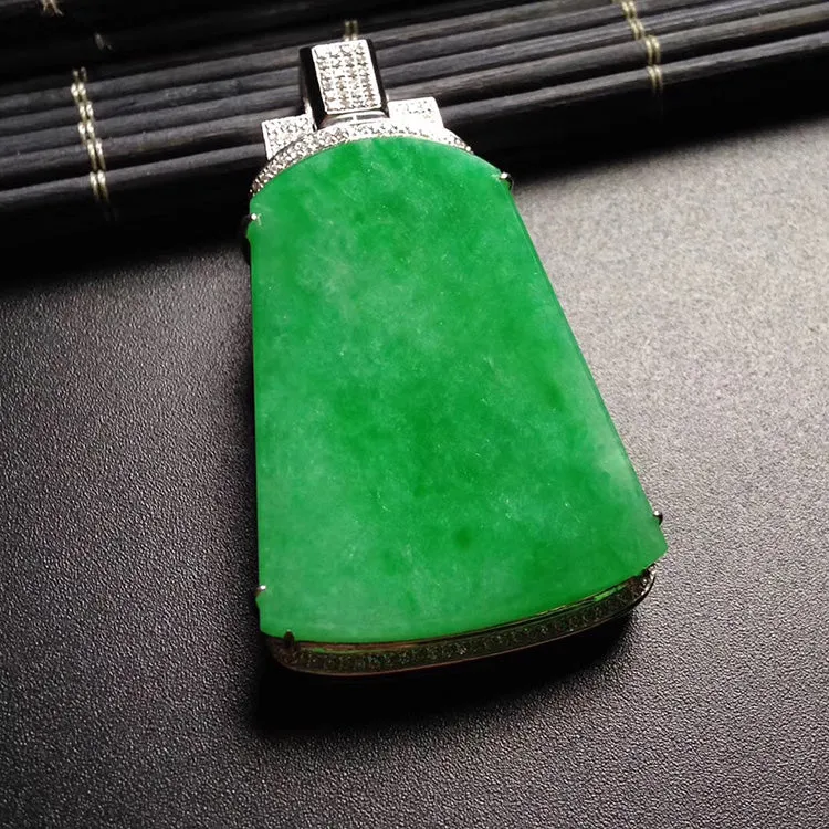 Natural Jade Pendant Jadeite Gold Pendant PT220