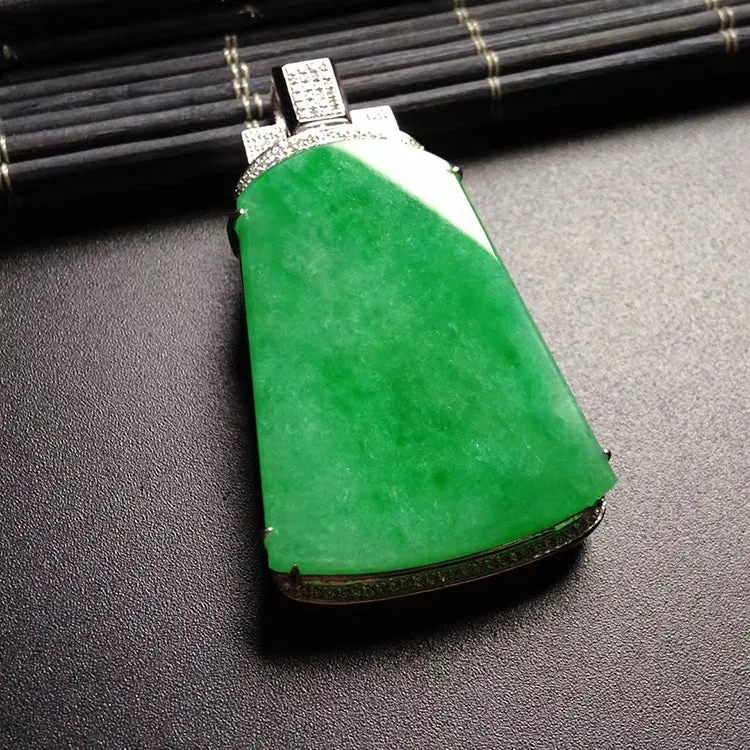 Natural Jade Pendant Jadeite Gold Pendant PT220