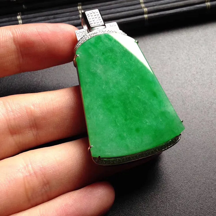 Natural Jade Pendant Jadeite Gold Pendant PT220