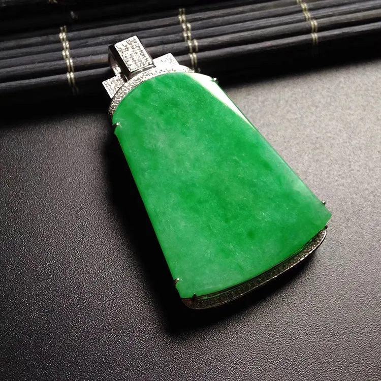 Natural Jade Pendant Jadeite Gold Pendant PT220