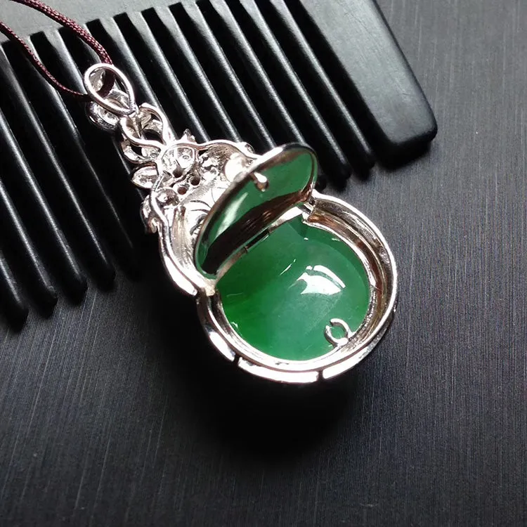 Natural Jade Pendant Jadeite Gold Pendant PT401