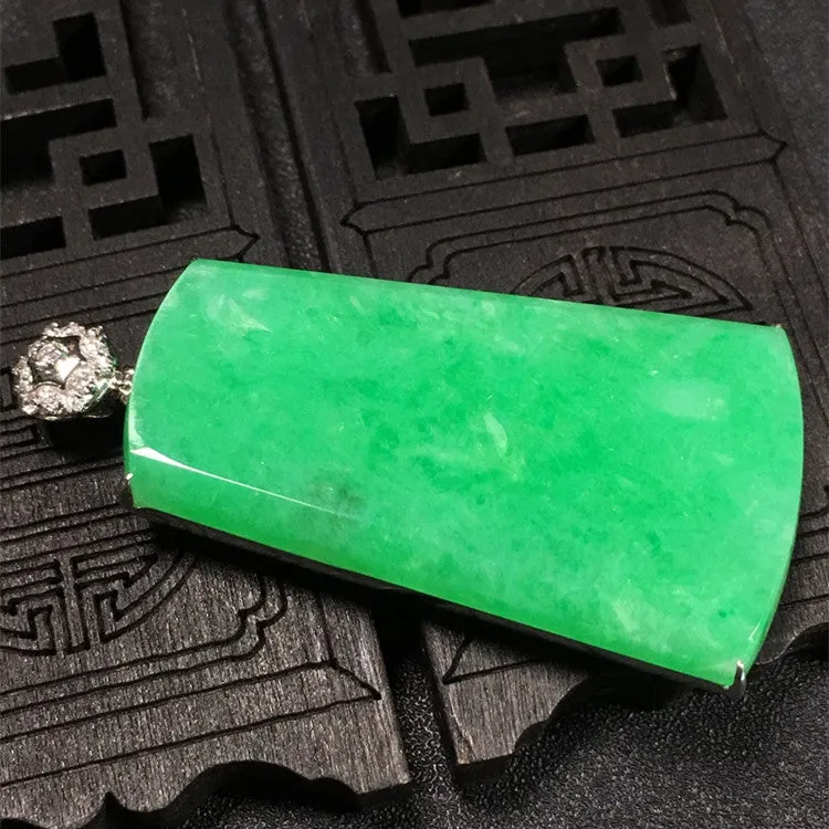 Natural Jade Pendant Jadeite Gold Pendant PT423