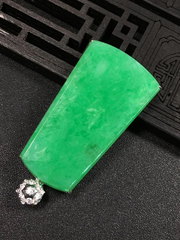 Natural Jade Pendant Jadeite Gold Pendant PT423