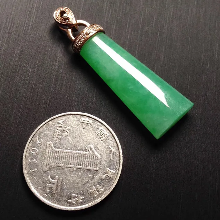 Natural Jade Pendant Jadeite Gold Pendant PT515