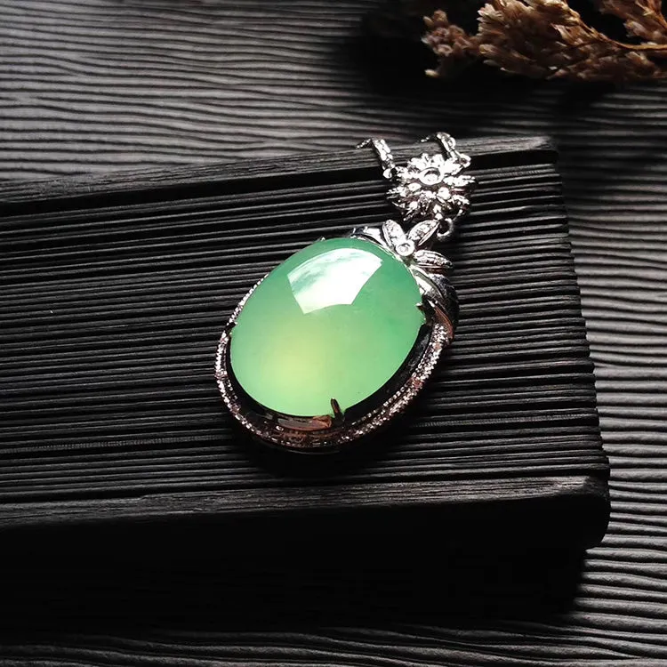 Natural Jade Pendant Jadeite Gold Pendant PT541