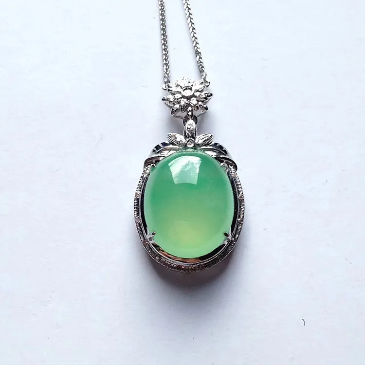 Natural Jade Pendant Jadeite Gold Pendant PT541