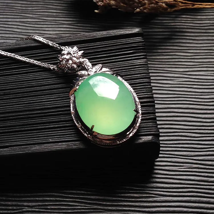 Natural Jade Pendant Jadeite Gold Pendant PT541