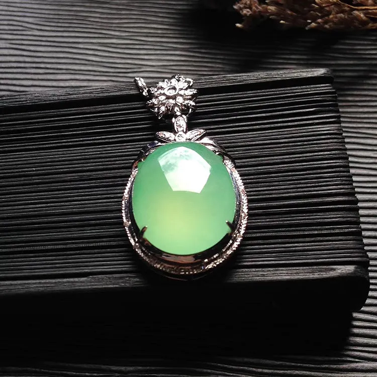 Natural Jade Pendant Jadeite Gold Pendant PT541