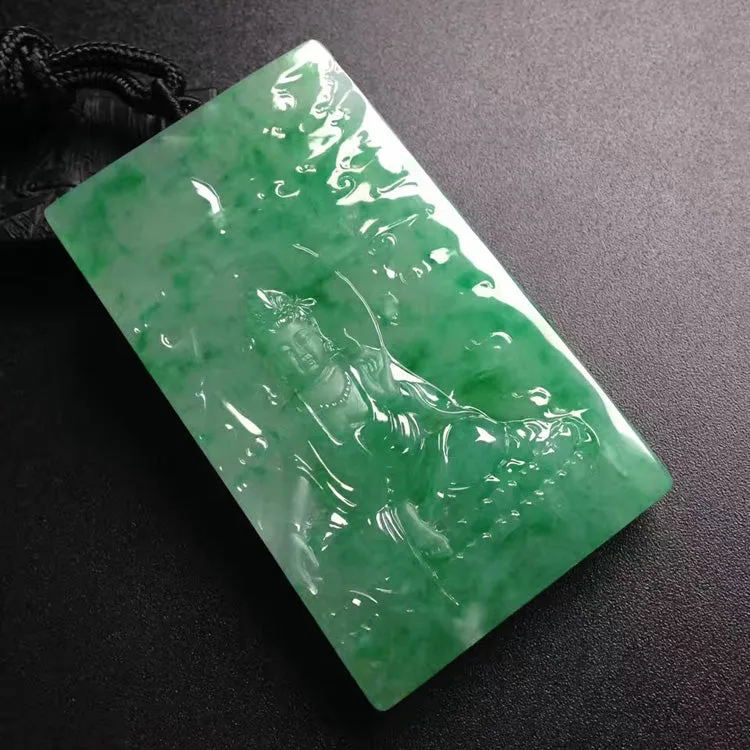 Natural Jade Pendant Jadeite Guan Yin Pendant PT199