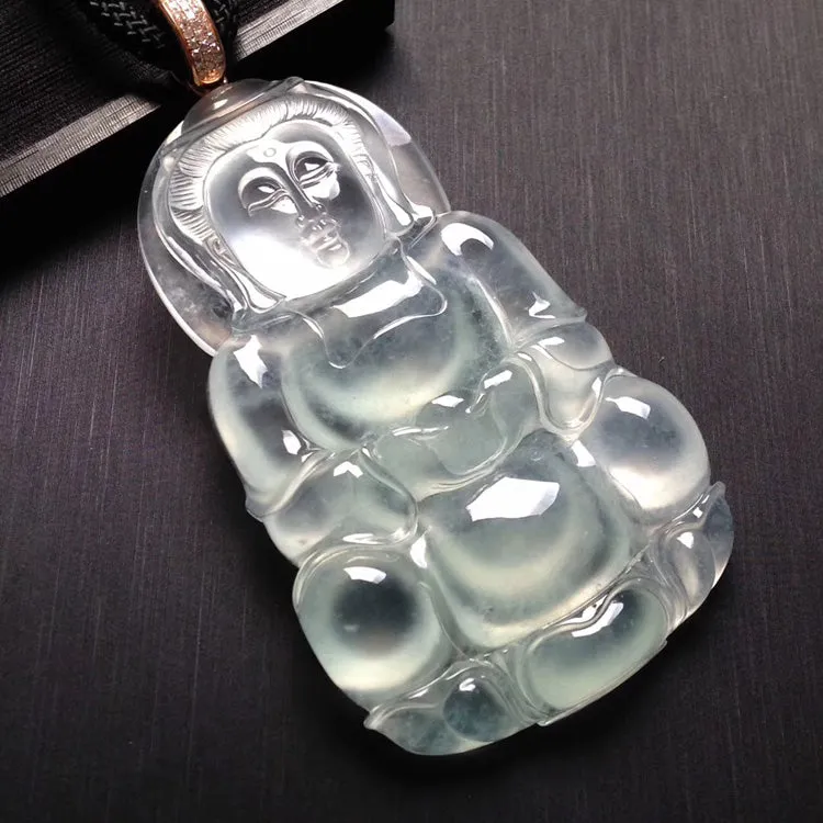 Natural Jade Pendant Jadeite Guan Yin Pendant PT206