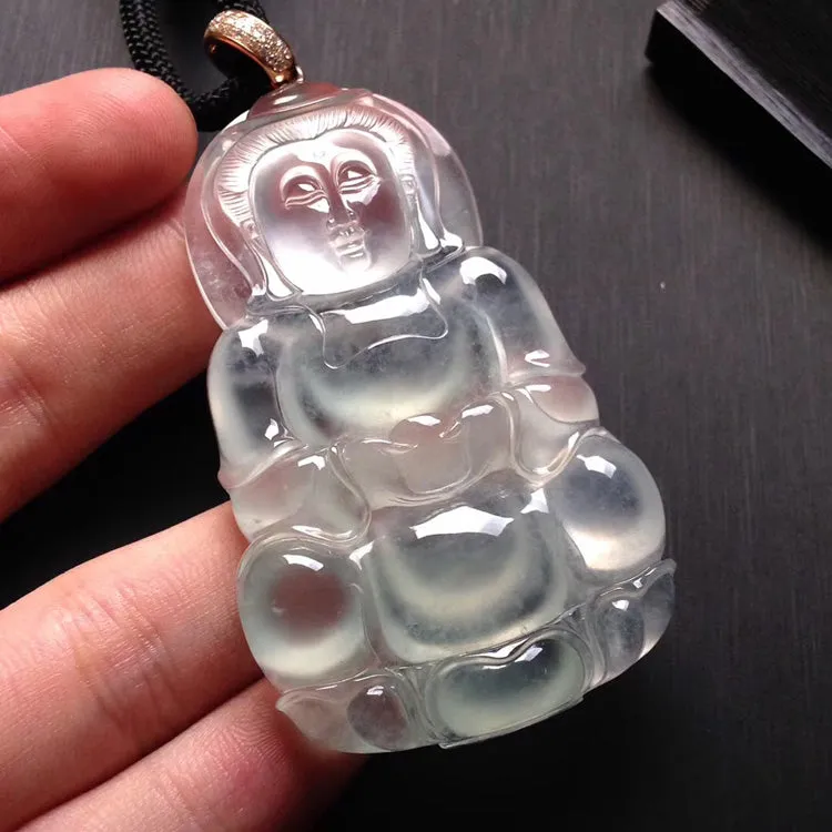 Natural Jade Pendant Jadeite Guan Yin Pendant PT206