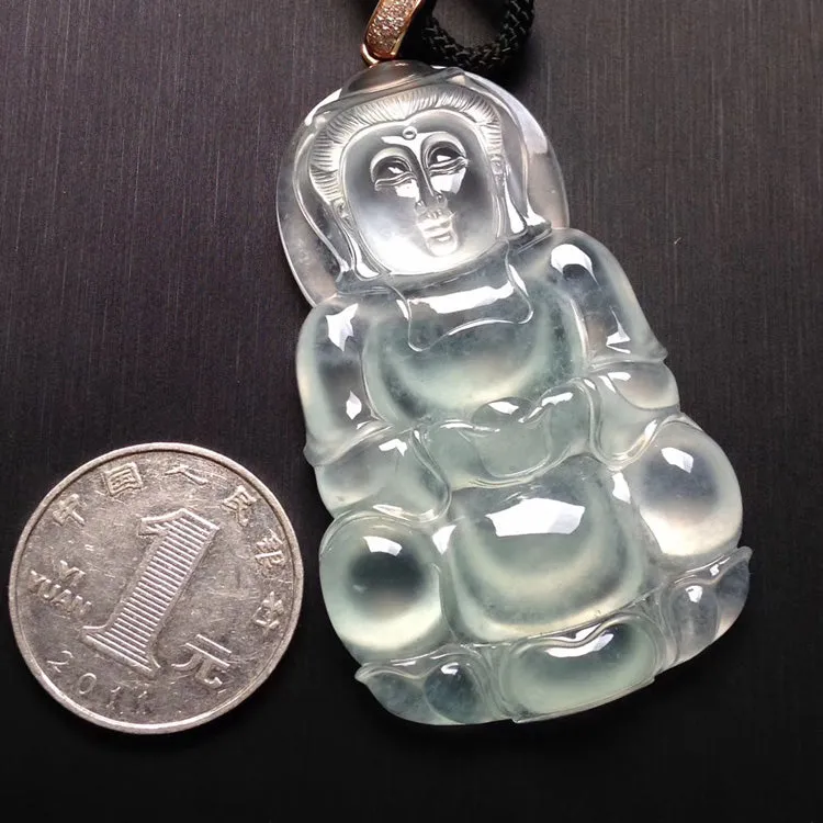 Natural Jade Pendant Jadeite Guan Yin Pendant PT206