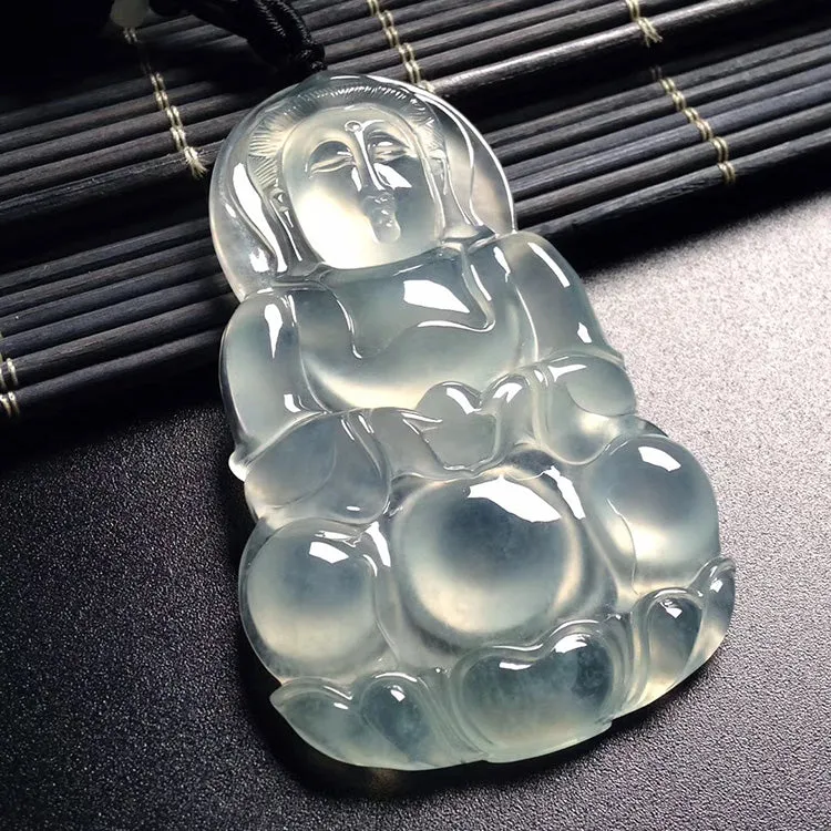 Natural Jade Pendant Jadeite Guan Yin Pendant PT216