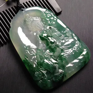 Natural Jade Pendant Jadeite Guan Yin Pendant PT217