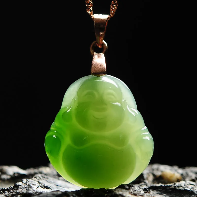 Natural Jade Pendant Nephrite Buddha Pendant PT153