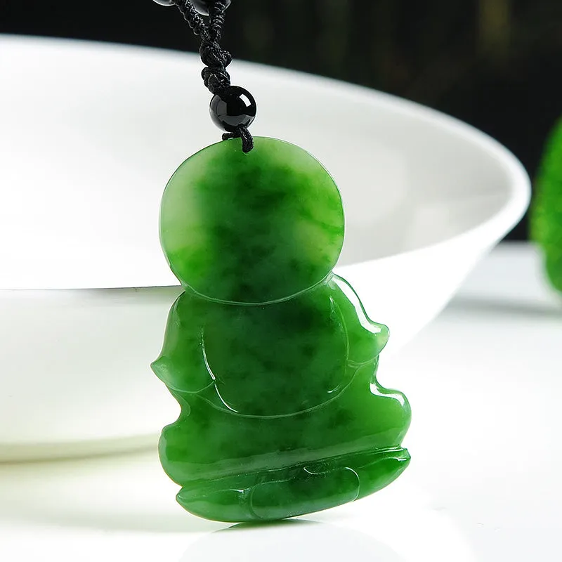 Natural Jade Pendant Nephrite Guanyin Pendant PT122