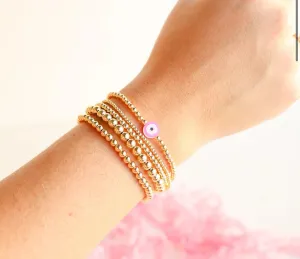 Pink Evil Eye Bracelet