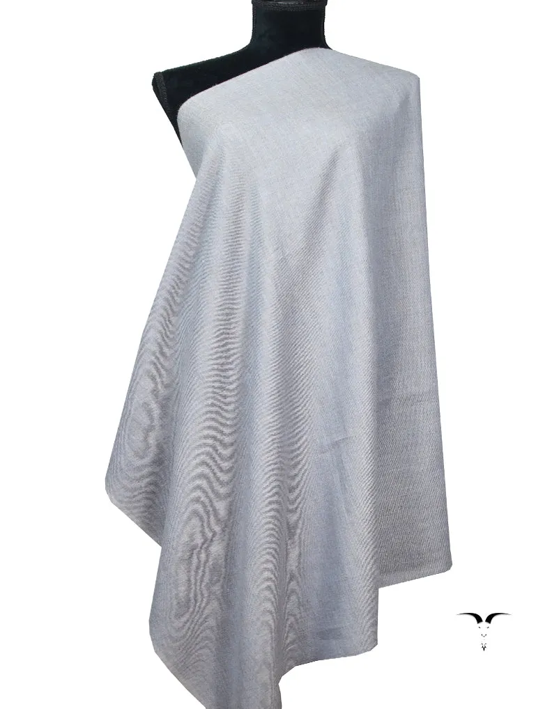 Plain Reversible Pashmina Shawl In The Hues Of Blue & Grey 6942