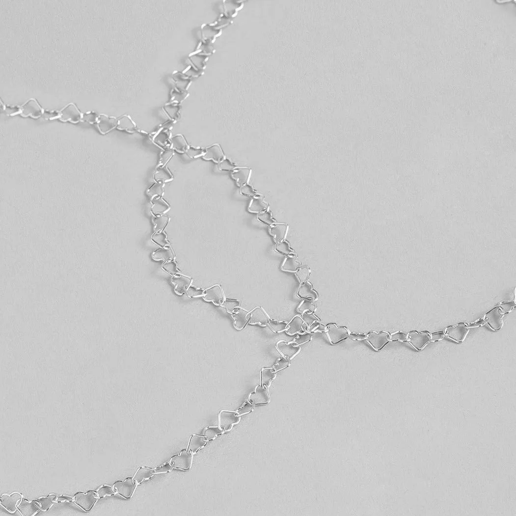 Pretty hearts 925 Sterling Silver Anklets