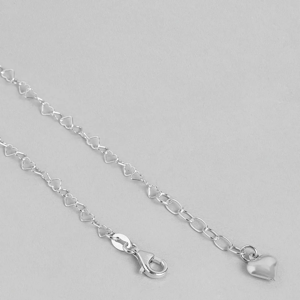 Pretty hearts 925 Sterling Silver Anklets