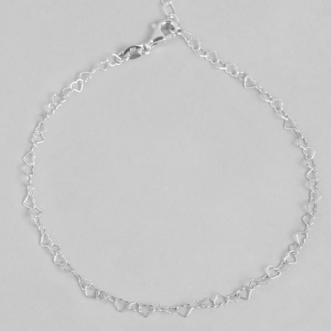 Pretty hearts 925 Sterling Silver Anklets