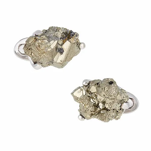 Pyrite Gemstone Sterling Silver Cufflinks