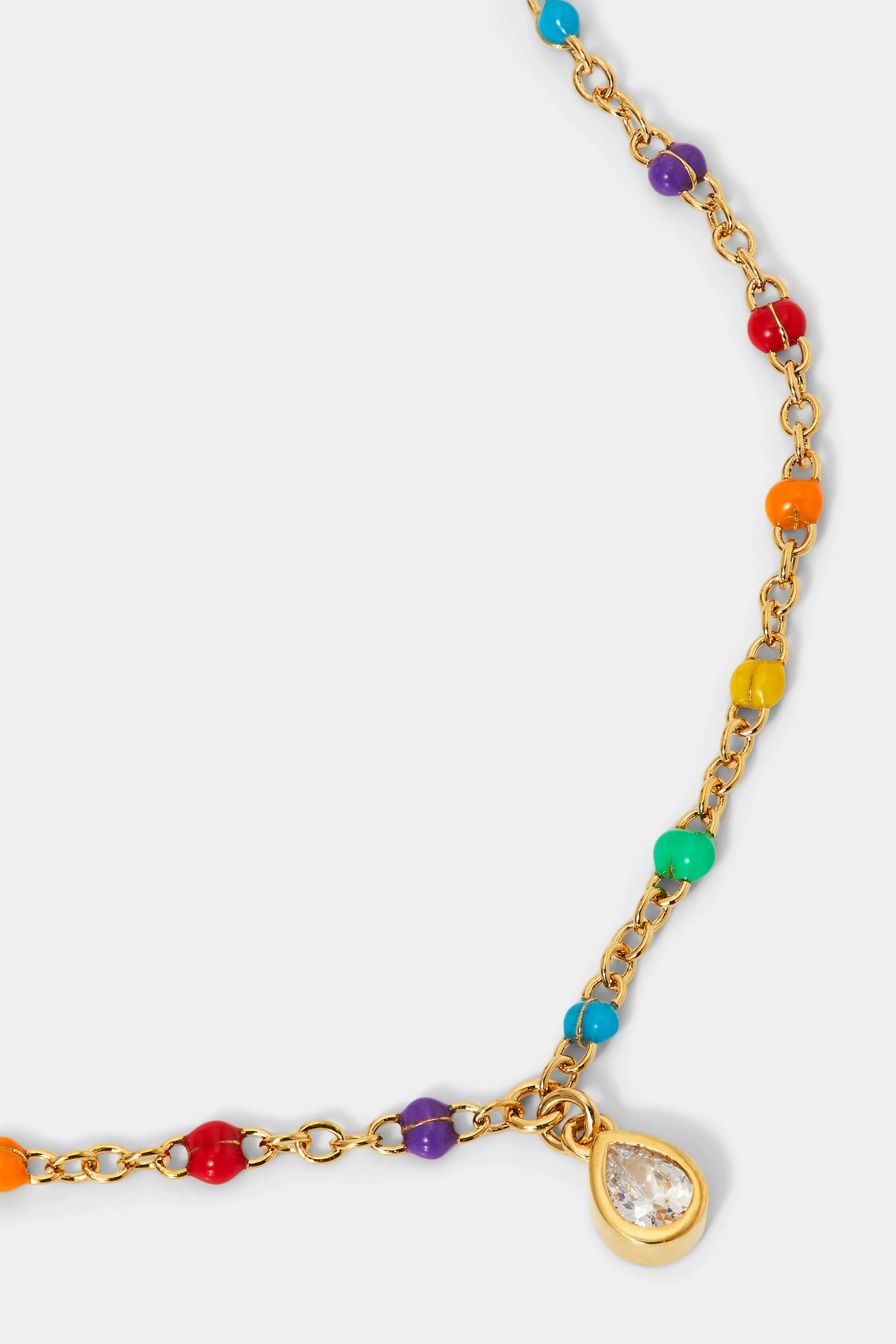 RIDE OR DIE RAINBOW DOTTED ANKLET