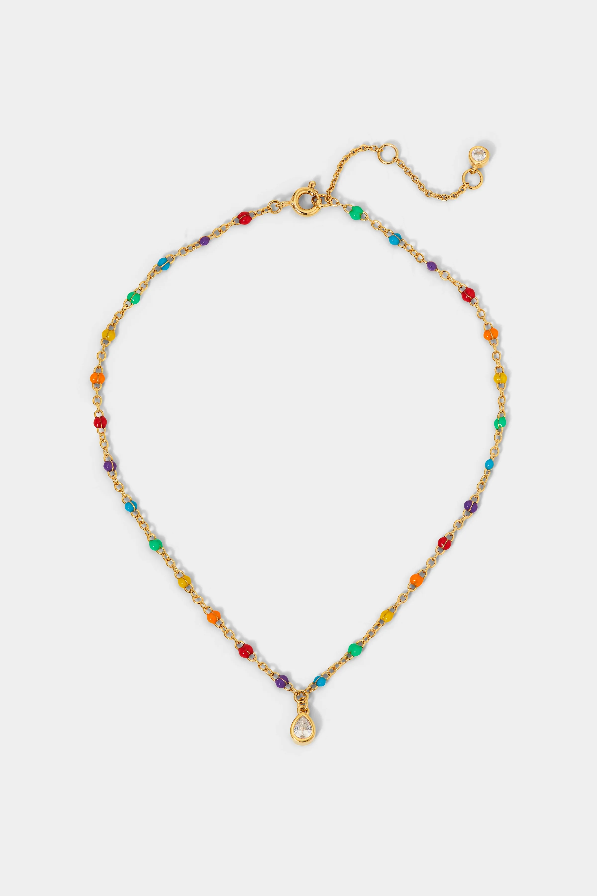 RIDE OR DIE RAINBOW DOTTED ANKLET