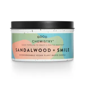 Sandalwood   Smile Recyclable Tin Candle