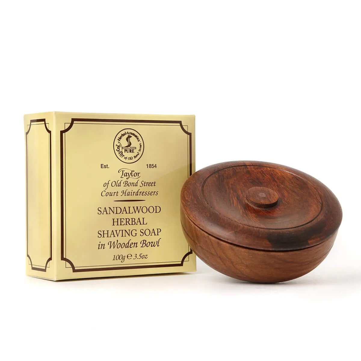 Shaving Soap Wooden Bowl, Sandalwood - Taylor of Old Bond Street