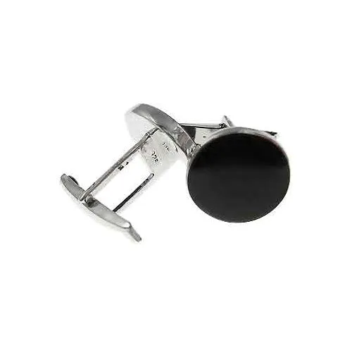 Silver Onyx Classic Cufflinks