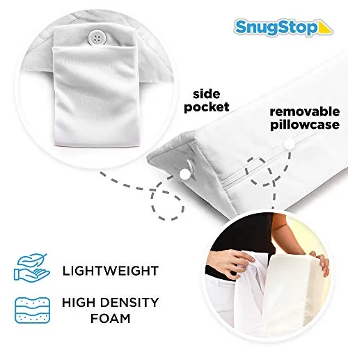 SnugStop The Original Bed Wedge Mattress Filler, Bed Wedge Pillow, Bed Headboard Pillow Wedge, Gap Filler Between Your Headboard and Mattress, Triangle Pillow Wedge, Don't Lose Your Pillow (Twin)