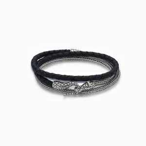 SPIZOIKY DOUBLE NAGA LEATHER BRACELET