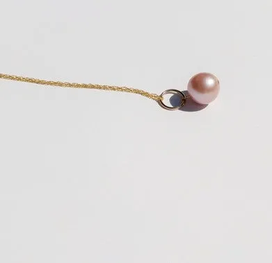 Stellar Necklace with Baroque Pearl on Gold-filled Chain