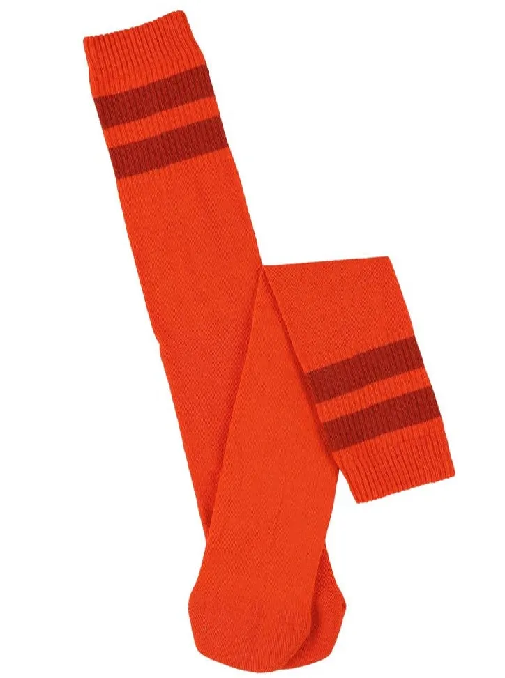 Stripe Tube Socks - Orange & Red